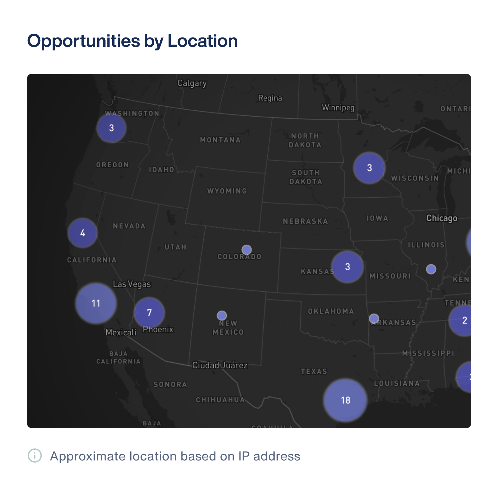Opportunities by location