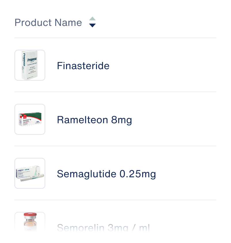Product list connected to providers
